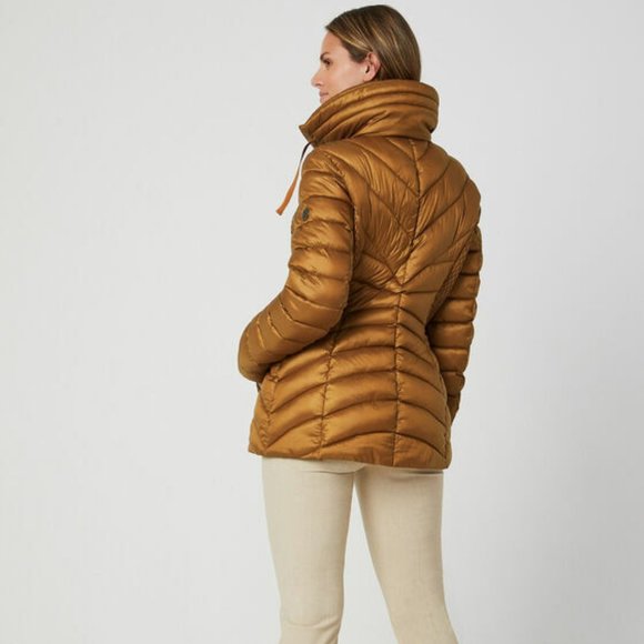 BERNARDO Ecoplume Packable Water Resistant Puffer Jacket Sunset Glow Size XS $90 - Picture 2 of 7